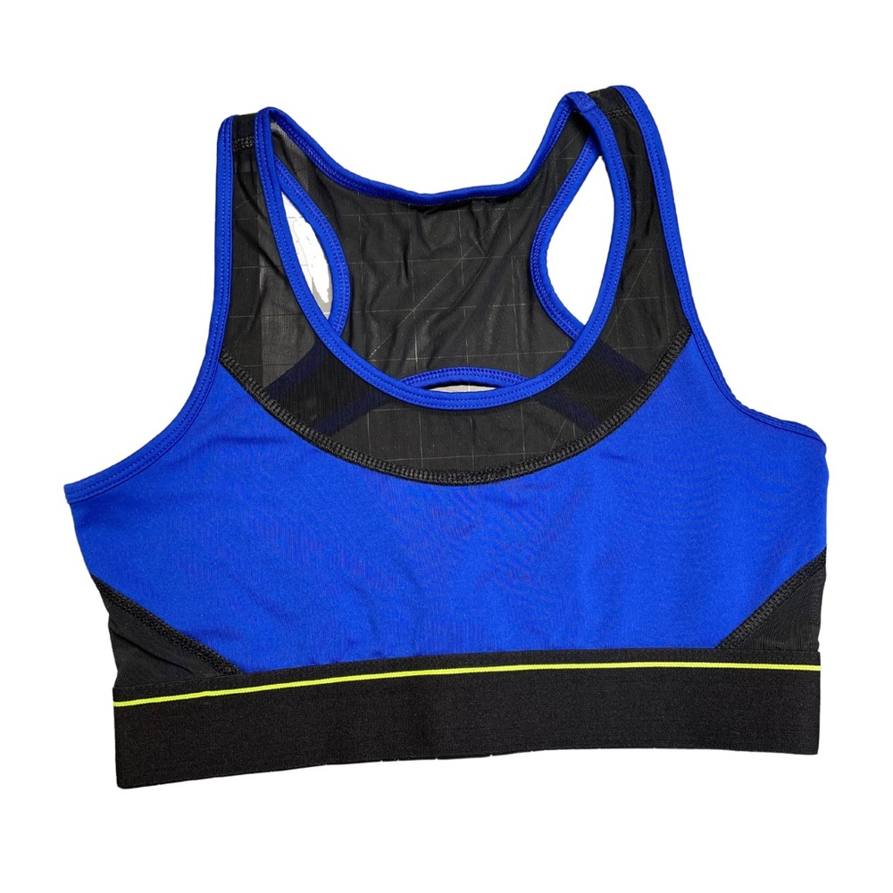 Fabletics Medium hold sports bra size S in royal blue/ black color